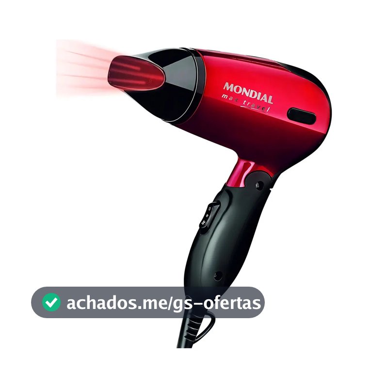 Secador de cabelo dobrável Mondial Max Travel 1200w Sc-10