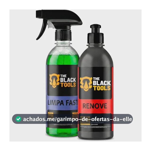 Kit Lavagem Shampoo Produtos Limpeza Plásticos Interna Automotiva Limpa Fast Renove Lavar Carro Rapido The Black Tools