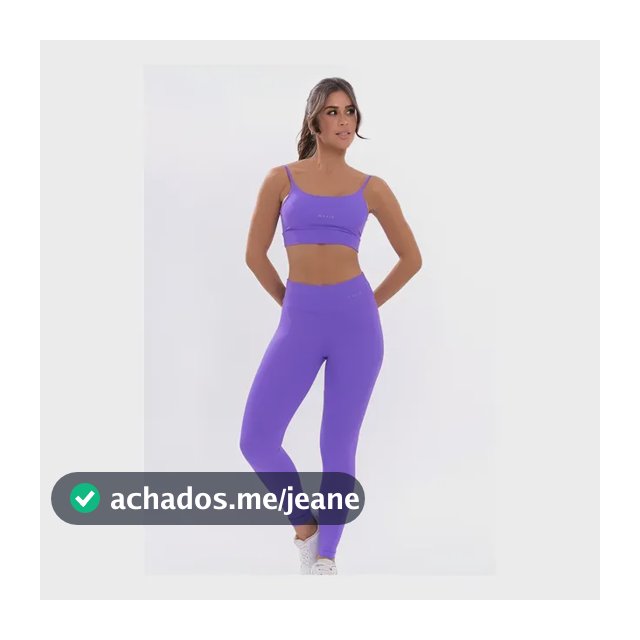 Conjunto Feminino Fitness Academia Calça E Top De Poliamida