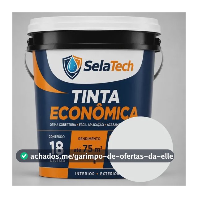 Tinta Acrílica Econômica 18l Fosca Selatech Interno Externo Branco/gelo
