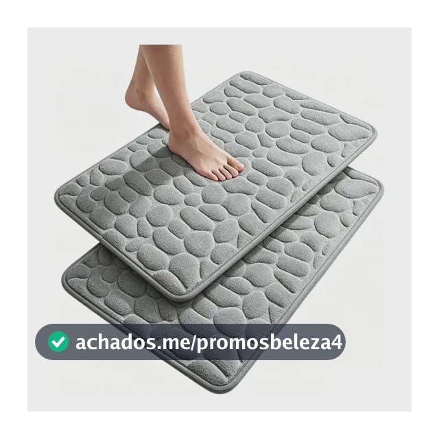 Kit 2 Tapete De Banheiro Antiderrapante Super Suave 60x40cm