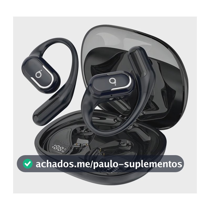 Fone de Ouvido Esportivo Basike TWS Com Bluetooth 6.0 e Bateria de 60h