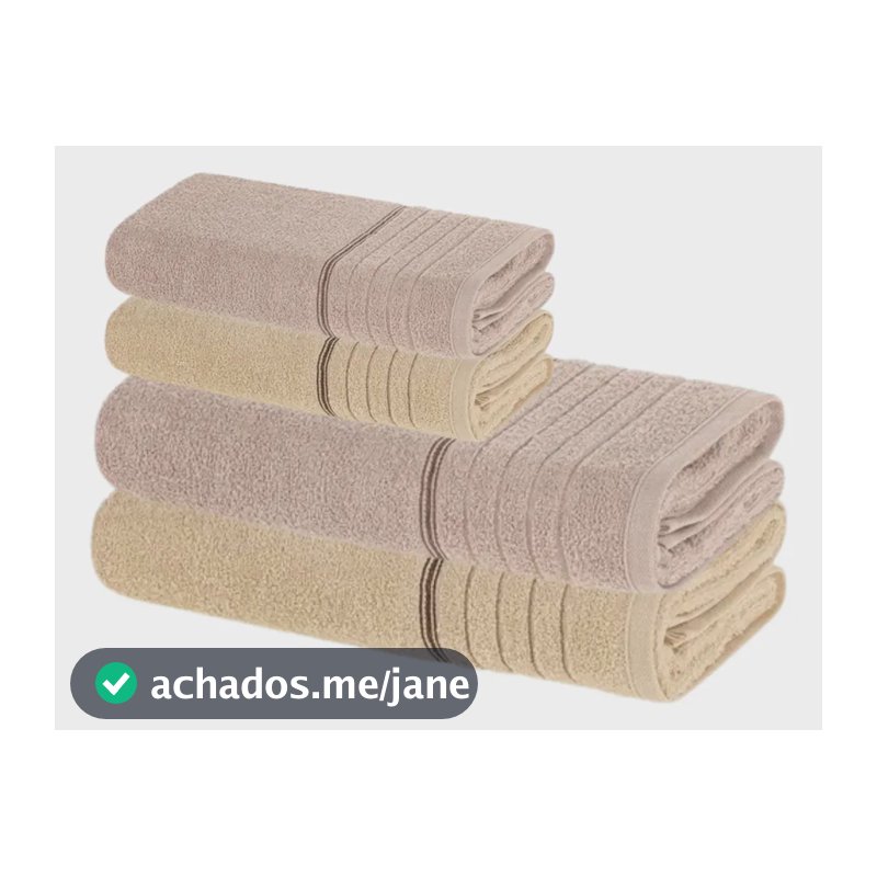 Jogo de Toalhas 4 Pçs Fio Cardado 100 Algodão Softmax Bressan Karsten