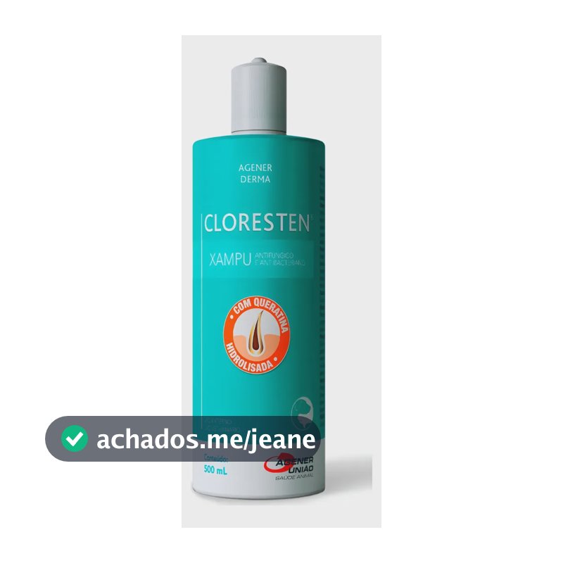 Shampoo Dr. Clean Cloresten Antibacteriano Antifúngico 500ml Neutra - 500ml