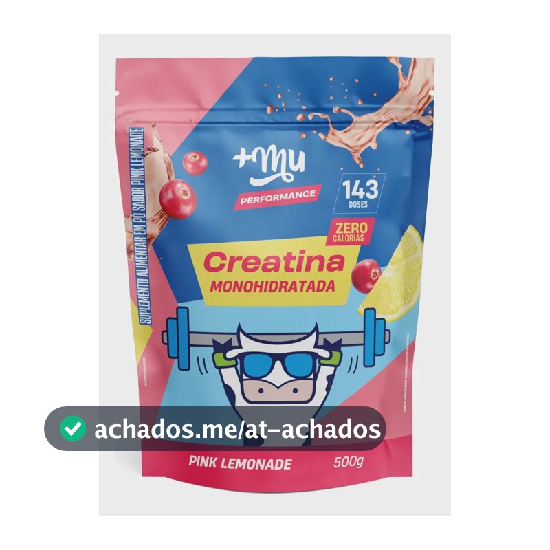 Creatina +Mu em pó sabor Limonada rosa x 500g