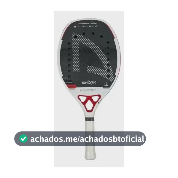 Raquete De Beach Tennis Shark Kinetic S Prokennex Red Carbono 3k