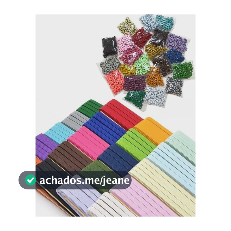 Kit Encadernação 1000 Ilhós 54 Alumínio + 10 Elástico Chato