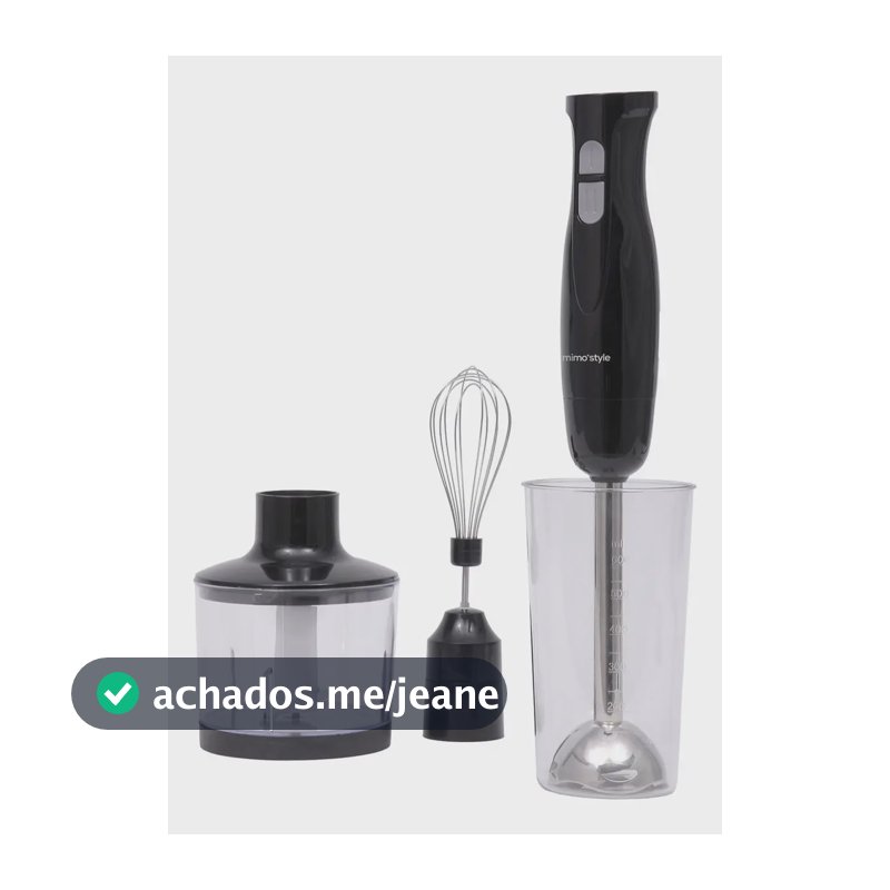 Mixer E Processador 3 Em 1 500w 4 Peças Smart Plus Preto