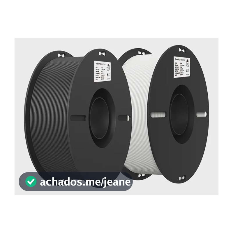 Filamento Ender Pla Preto Branco 2kg, Creality 3d Negro + Blanco