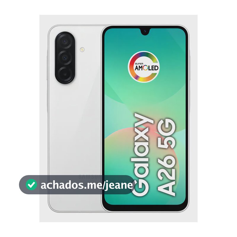 Celular Samsung Galaxy A26 5g 256gb, 8gb Ram, Câmera De 50mp, Ip67, Tela Super Amoled 6.7 , Nfc - Branco