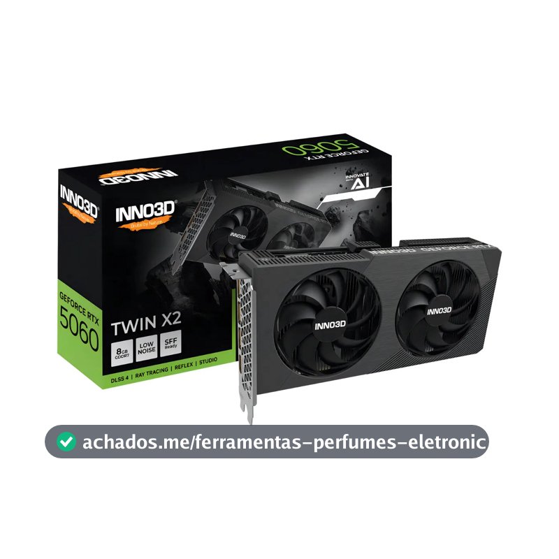 Placa de Vídeo INNO3D GeForce RTX 5060 Twin X2 8GB GDDR7 128-bit