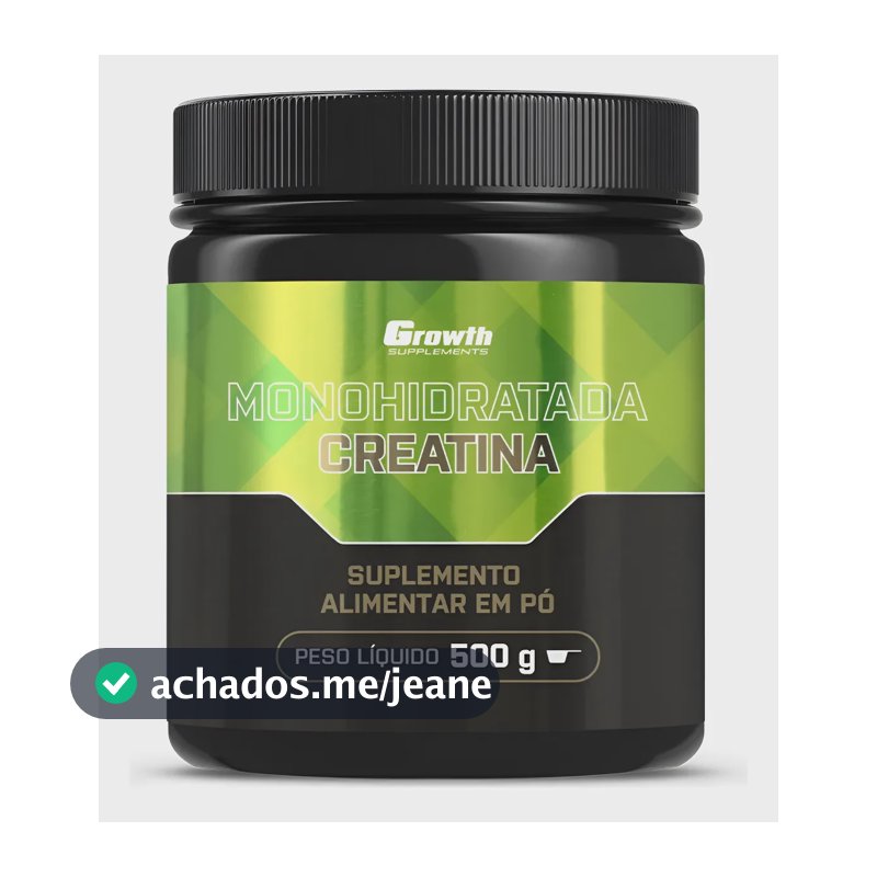 Creatina Monohidratada 500g Growth Supplements - Sem Sabor Sem Sabor
