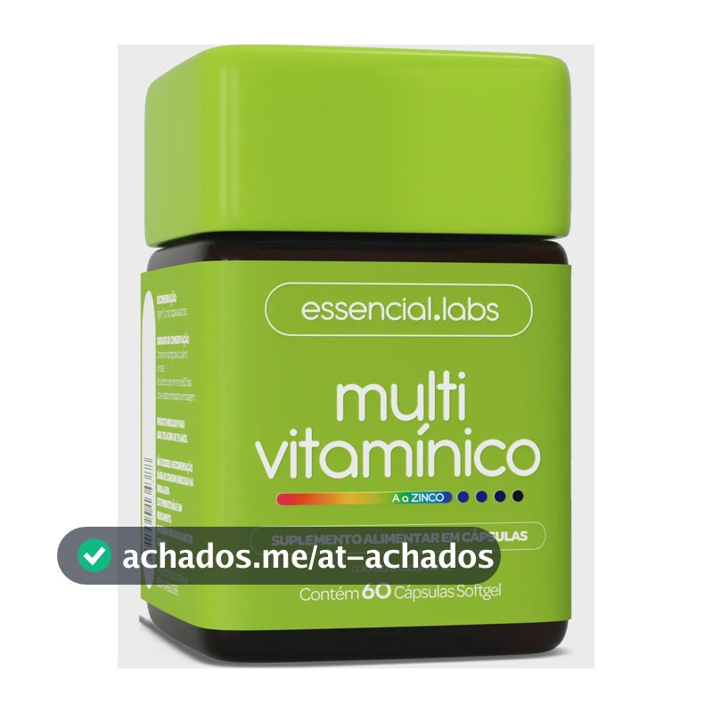 MULTIVITAMINICO de A a ZINCO - Polivitamínico com Fórmula Avançada e Concentrada - 60 cápsulas Softgel