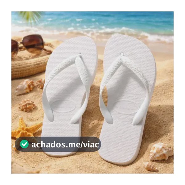 Chinelo Unissex Top Havaianas Liso Branco