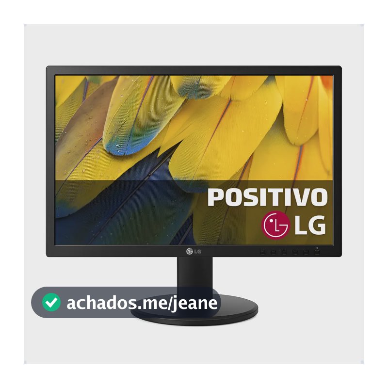 Monitor LG Positivo Para Computador 18,5 Led Tela Hd Vga Dvi Preto 127/220v