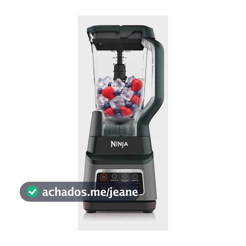 Liquidificador Ninja Standalone 3 Lâminas Potentes Maior Trituração Jarra de 2,1 Litros Fácil de Limpar 1.200W 110V