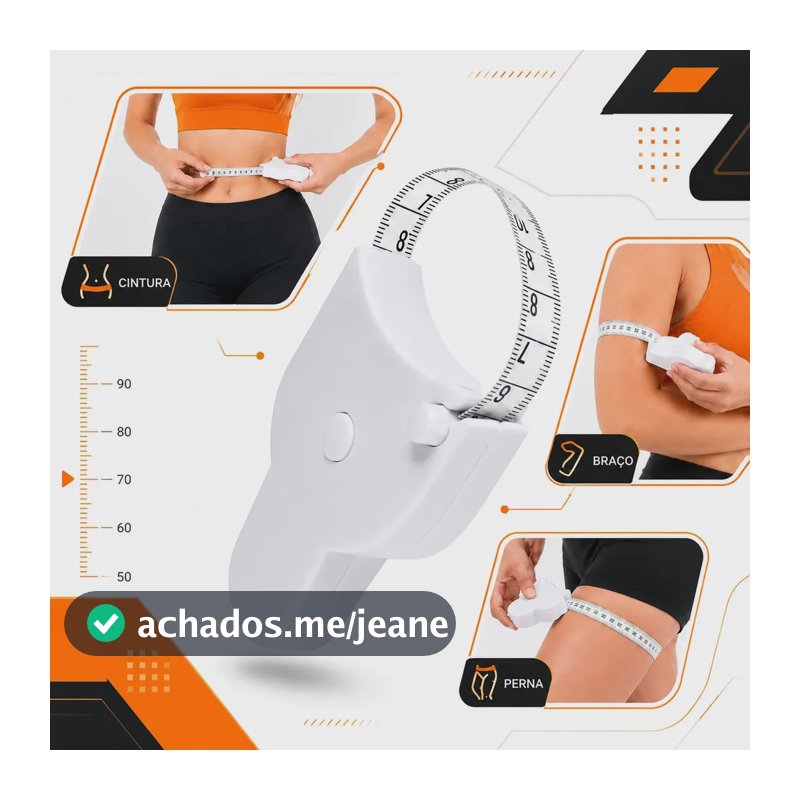 Fita Metrica Retratil Corporal Antropometrica Fitness Trena 1.43m Cor Variada Preto ou Branco Riel music