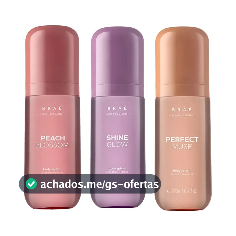 Braé By Ana Paula 3 Body Splash Peach + Perfect + Shine