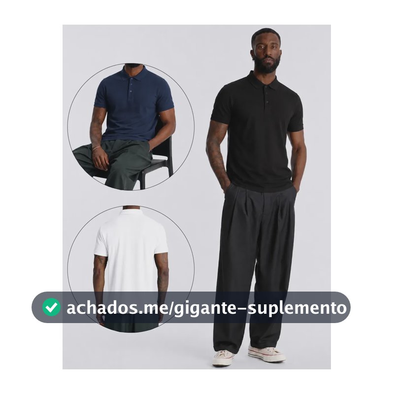 Kit 3 Camisa Masculina Malha Fria Polo Tech Manga Curta Variados M