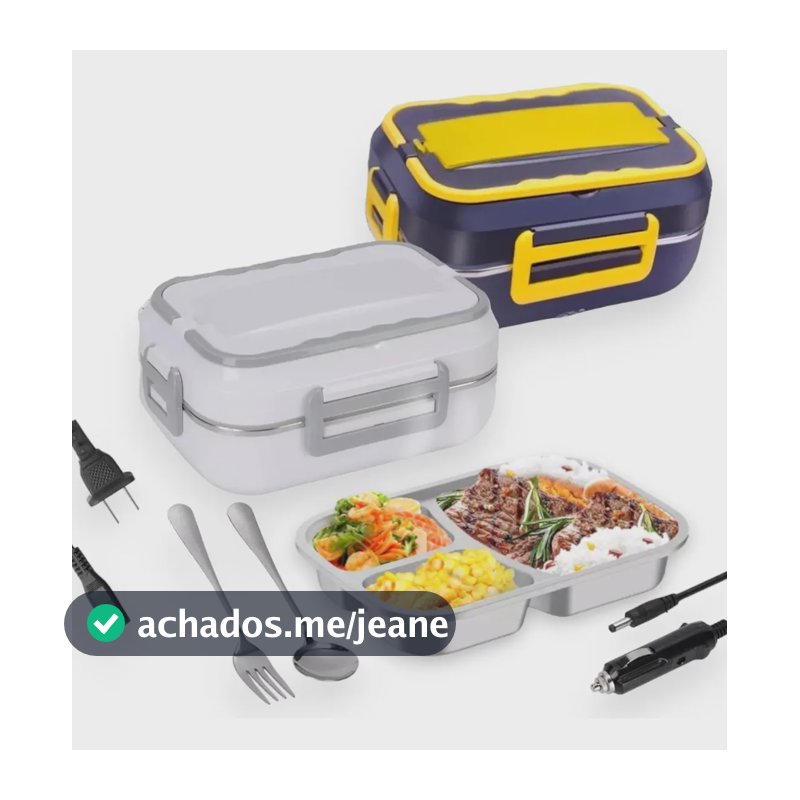 Marmita Elétrica Veicular 12v/bivolt Aquecedor De Alimentos Azul-escuro Bivolt 12 24v