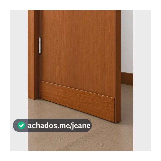 Salva Protetor De Porta 3,5x10,5cm Madeira/branco/preto