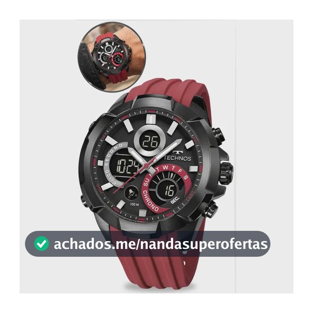 Relógio Technos Masculino Digitech Preto