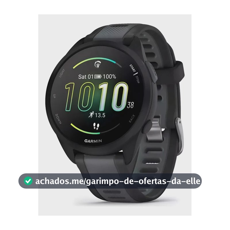 Relógio Garmin Forerunner 165 Amoled Preto Mesh
