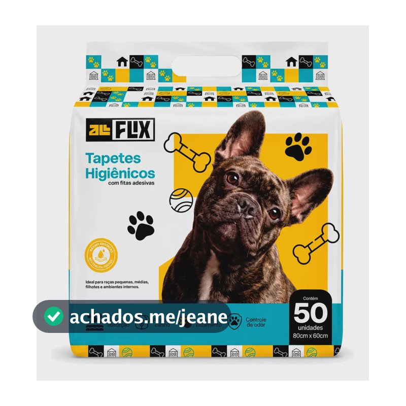 Tapete Higienico Caes Pet Anti Odor Tapetinho Cachorros 80x60 | 50un