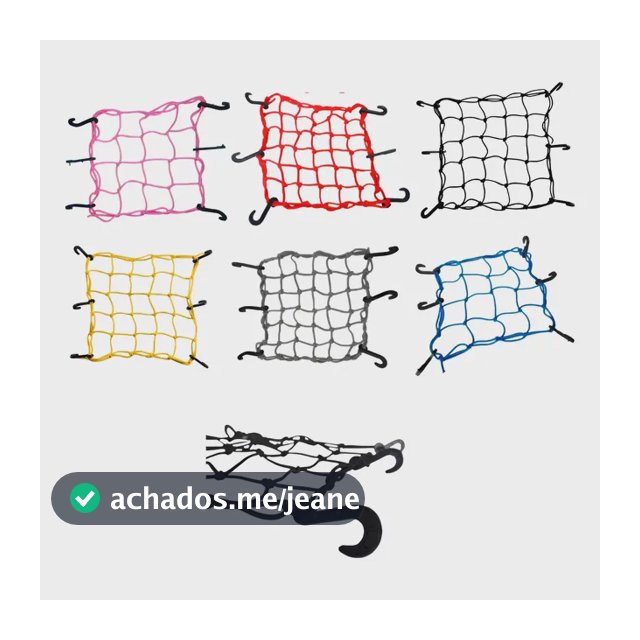 Rede Elástica Moto Bike Bagageiro Aranha Redinha 35x35 Cores