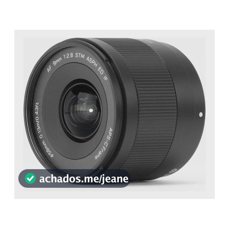 Lente Viltrox 9mm f2.8 APS-C autofoco para câmera Sony E-mount