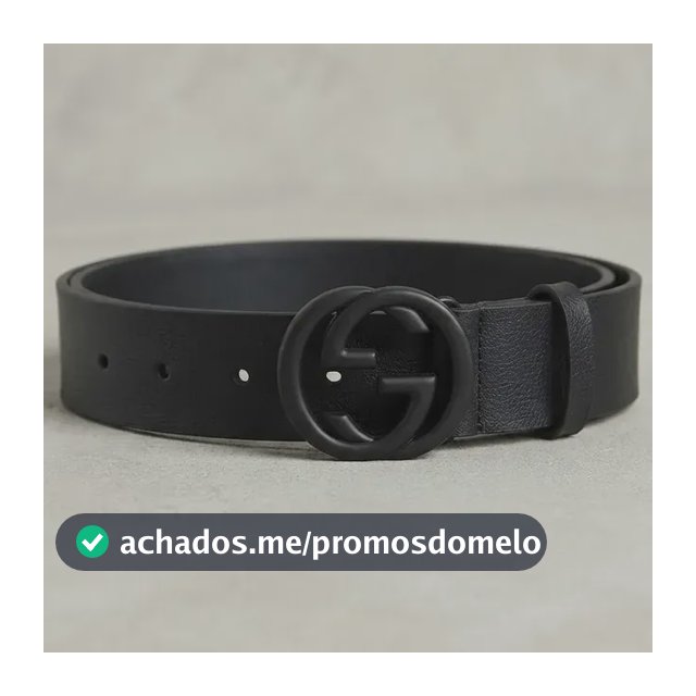Cinto Gucci Gg Invertido Unissex Preto Couro Sintético Full Preto 115 Preta