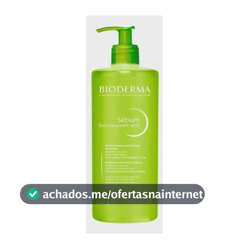 Gel de Limpeza Facial Bioderma Sébium Gel Moussant Actif 500ml | Pele com tendência a acne