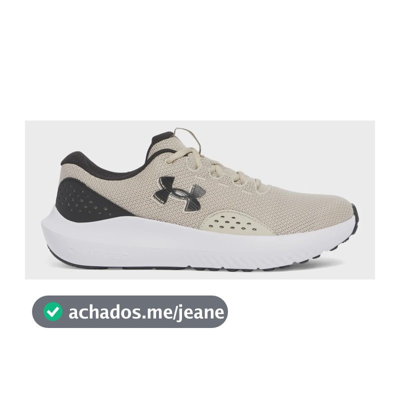 Tênis Masculino Charged Surge 4 Under Armour Black/anthracite/white Liso 44
