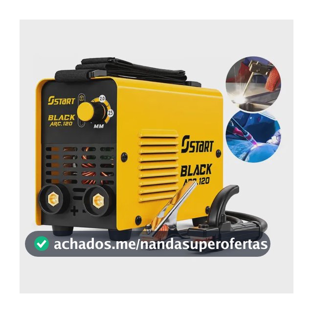 Máquina De Solda Inversora Elétrica Portátil Start Black Arc 120a Mma Eletrodo Tig 220 V