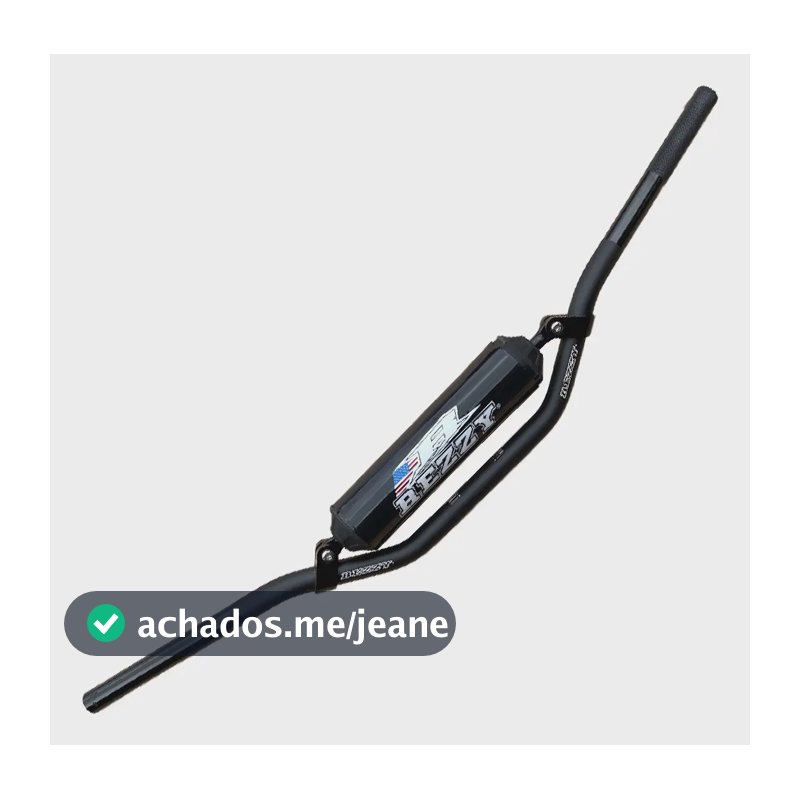Guidao Rezzy Cross Bar 22 Mm 7/8 Mika Motocross Trilha Preto - Medio