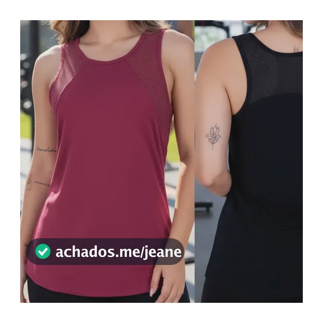 Kit 2 Regata Feminina Academia Blusa Fitness Detalhe Tela