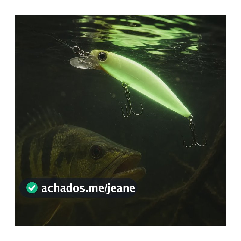 Isca Artificial Meia Àgua Glow 7cm Luminosa Para Tucunaré Glow