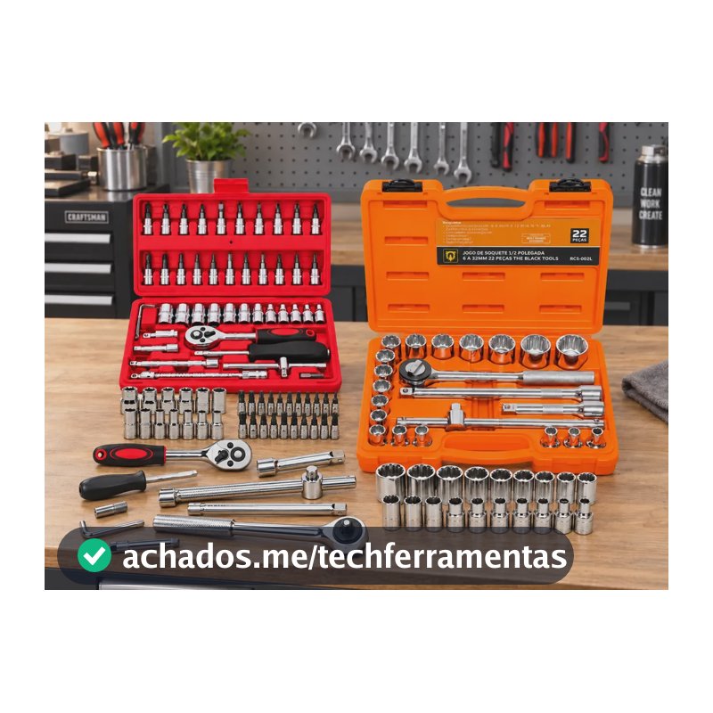 Kit De Ferramentas Soquetes Chaves Combinadas Catraca 68 Pçs Laranja