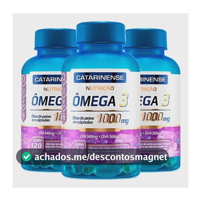 3x Ômega 3 Original Catarinense Pharma 1000mg 120 Cápsulas Bld67678c