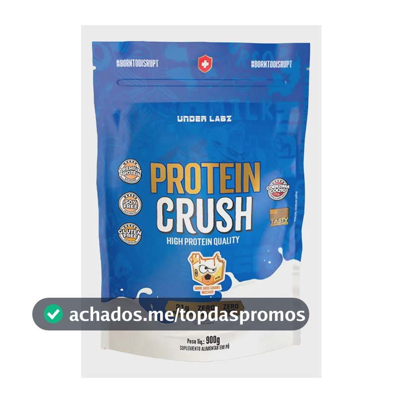Whey Protein Crush 100% Coq10 Refil 900g Under Labz Sabor Caramel Macchiato