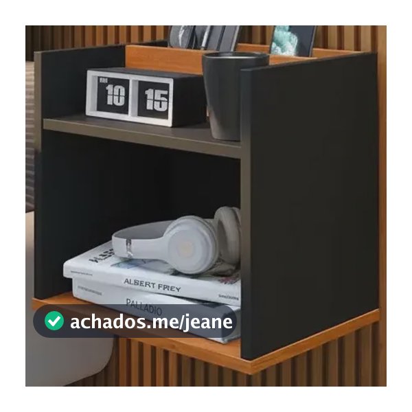 Mesinha  Cabeceira Cama Box C/ Prateleira Suspensa Compacta