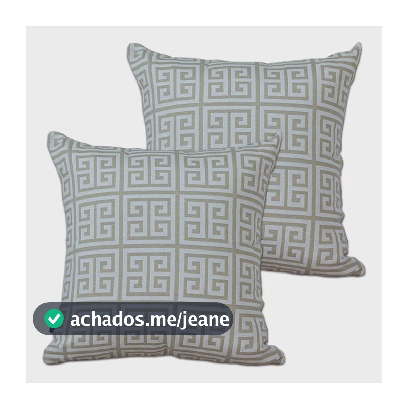 Kit 2 Capas De Almofada Jacquard Full Labirinto