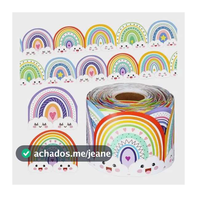 Fita Adesiva Moldura Para Lousa Quadro Branco 10m 1pc/rainbow