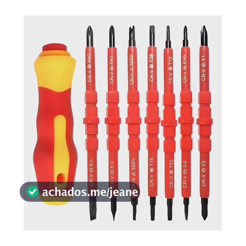 Kit Jogo Chave Isolada Philips Fenda Eletricista Imã 15 Em 1
