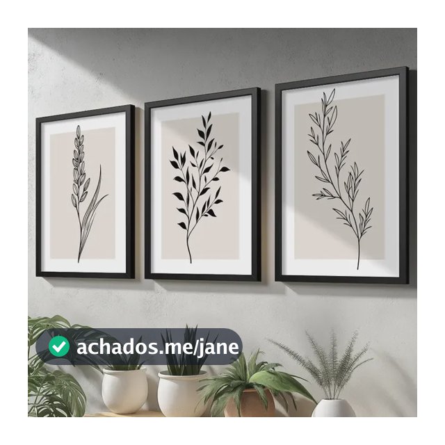 Quadros Decorativos Quarto Sala Cozinha Minimalista Moldura
