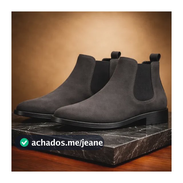 Botina Chelsea Masculina Camurça Cano Médio Casual Conforto