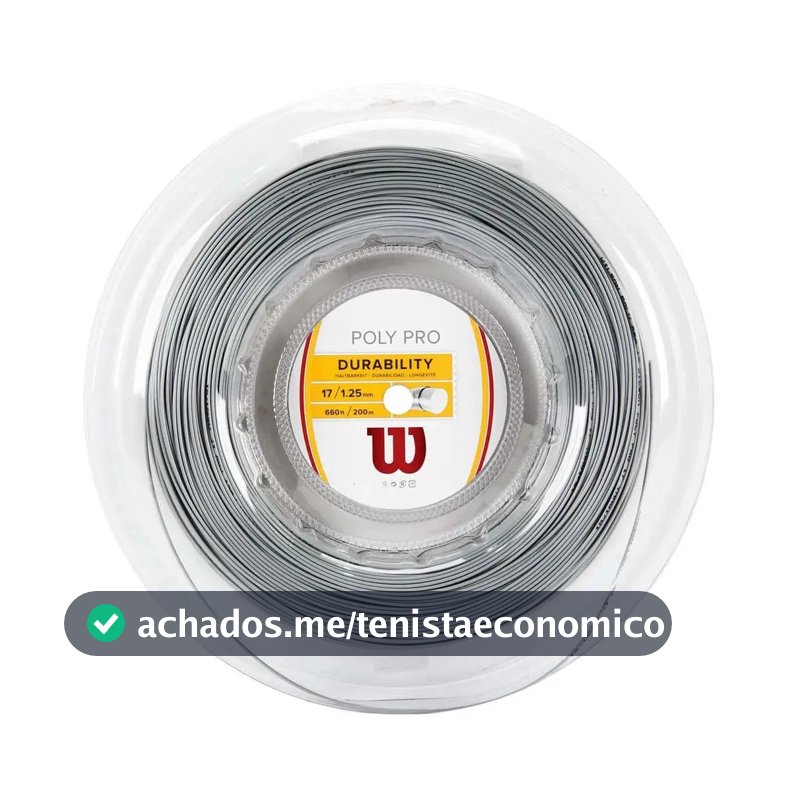 Corda Wilson Poly Pro 17l 1.25mm Prata - Rolo Com
