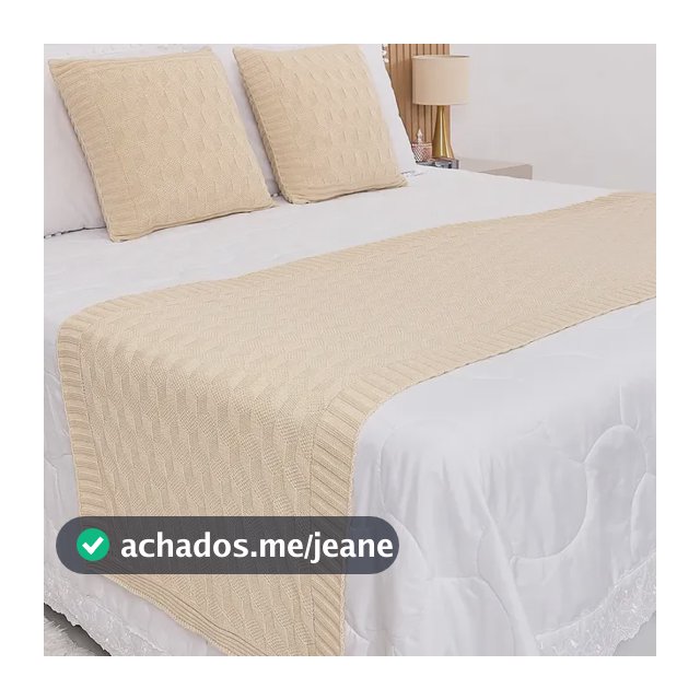 Peseira Manta Trico Cama Casal Queen Efeito 3d
