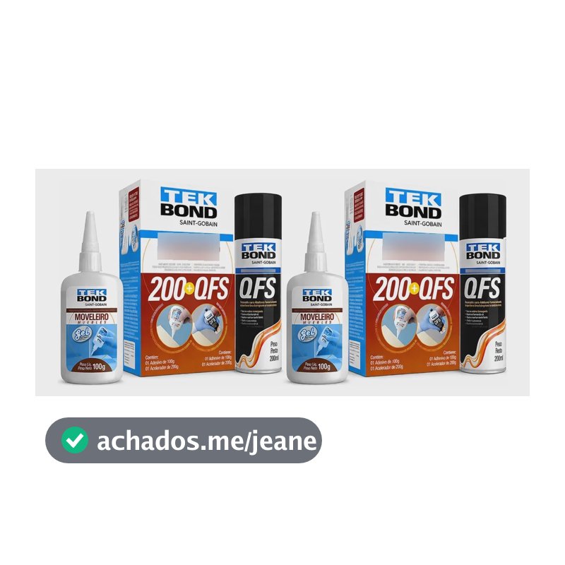 2 Kit Moveleiro Cola Instantânea Gel 200 100g + Qfs 200ml Transparente