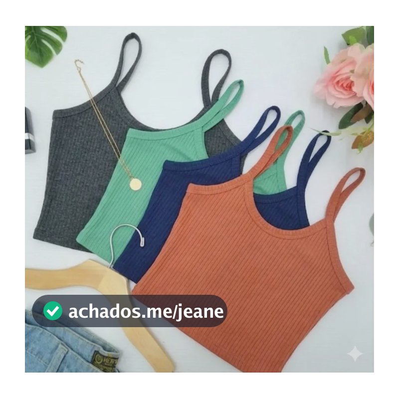 Kit 5 Tops Feminino Regata Alcinha Canelado (liso-listrado) Multicolorido Lisa Único (36-42)